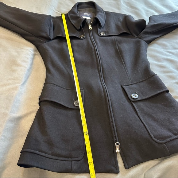 Zara Classic concepts wool blend coat sz 44/12 Black Zip Up Pockets Md In Spain - Picture 13 of 16